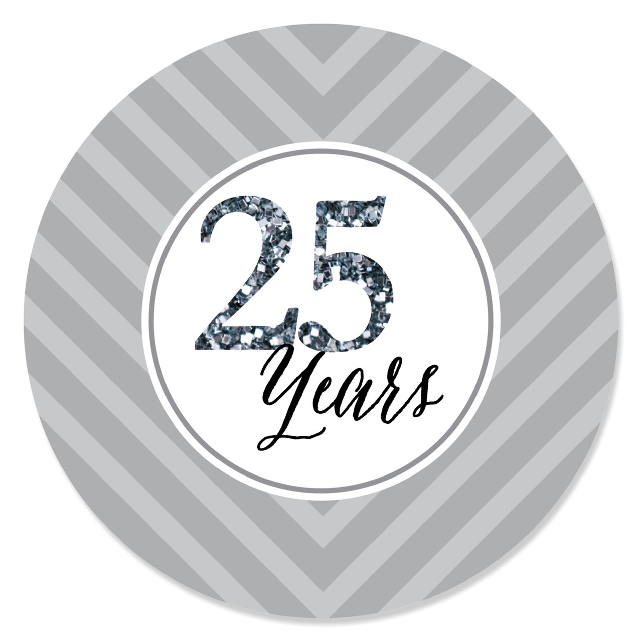 Big Dot of Happiness We Still Do - 25th Wedding Anniversary - Party Circle Sticker Labels - 24 Count